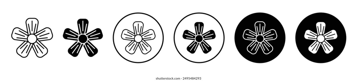 Hypericum thin line vector icon set.