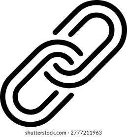 Hyperlink chain icon for web connection and network integration links