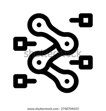 Hyperlink or Chain Link Connection Symbol