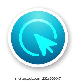 Hyperlink-Flachsymbol. Weiße Glyphe auf blauem Hintergrund. Bestens für Print, Visitenkarten, mobile Apps, Social Media und Web Design.
