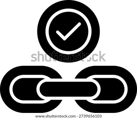 Hyperlink Glyph Vector Icon Design
