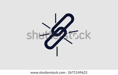 Hyperlink icon design for use.