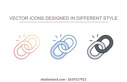 Hyperlink icon design with white background stock illustration