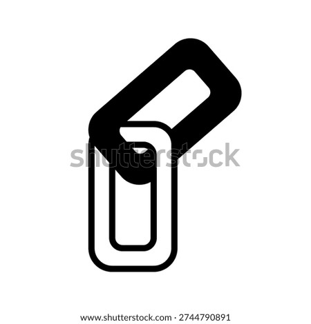 Hyperlink Icon. glyph icon style. isolated on white