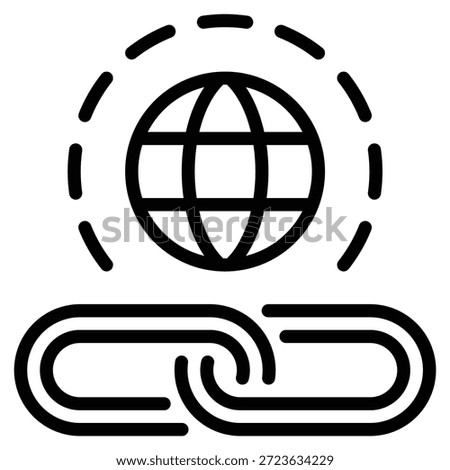Hyperlink Icon Line Vector Illustration