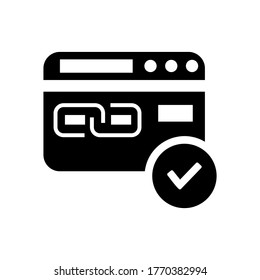 Icono de hipervínculo o logotipo símbolo de signo aislado ilustración vectorial - iconos vectoriales de estilo negro de alta calidad
