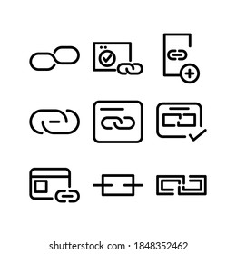 Icono de hipervínculo o logotipo símbolo de signo aislado ilustración vectorial - Colección de iconos vectoriales de estilo negro de alta calidad

