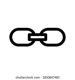 Icono de hipervínculo o logotipo símbolo de signo aislado ilustración vectorial - iconos vectoriales de estilo negro de alta calidad
