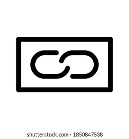 Icono de hipervínculo o logotipo símbolo de signo aislado ilustración vectorial - iconos vectoriales de estilo negro de alta calidad
