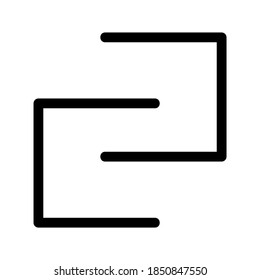 Hyperlink icon or logo isolated sign symbol vector illustration - high quality black style vector icons

