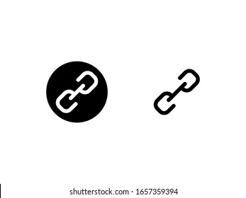 Hyperlink icon. with outline and glyph style