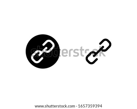 Hyperlink icon. with outline and glyph style