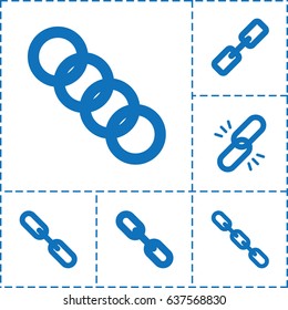 Hyperlink icon. set of 6 hyperlink filled icons such as chain