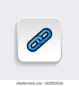 Hyperlink icon symbol with modern flat style icon for web site design, logo, app, UI isolated on white background. Vector illustration