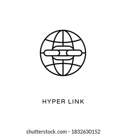 Hyperlink icon in vector. Logotype