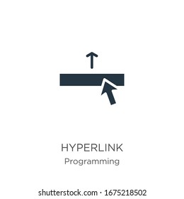 Hyperlink icon vector. Trendy flat hyperlink icon from programming collection isolated on white background. Vector illustration can be used for web and mobile graphic design, logo, eps10