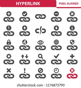 Hyperlink Icons. Professional, pixel perfect icons, EPS 10 format.