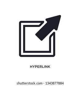 hyperlink isolated icon. simple element illustration from programming concept icons. hyperlink editable logo sign symbol design on white background. can be use for web and mobile