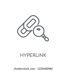 Hyperlink linear icon. Modern outline Hyperlink logo concept on white background from Programming collection. Suitable for use on web apps, mobile apps and print media.