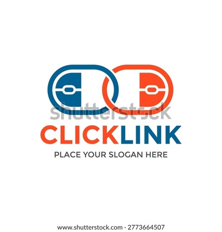 Hyperlink and networking logo featuring chain links with a hand clicking cursor pointer.