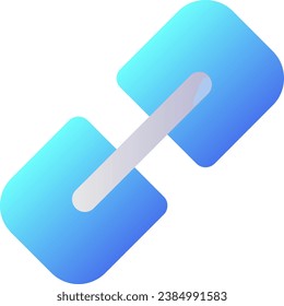 Hyperlink pixel perfect flat gradient two-color ui icon. Website reference. Redirect link. Online chat. Simple filled pictogram. GUI, UX design for mobile application. Vector isolated RGB illustration