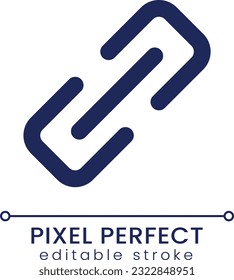 Hyperlink pixel perfect linear ui icon. Website reference. Redirect link. Communication. GUI, UX design. Outline isolated user interface element for app and web. Editable stroke. Poppins font used