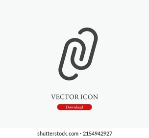 Hyperlink vector icon. Editable stroke. Symbol in Line Art Style for Design, Presentation, Website or Mobile Apps Elements, Logo. Hyperlink symbol illustration. Pixel vector graphics - Vector