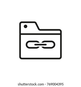 Hyperlinked folder icon