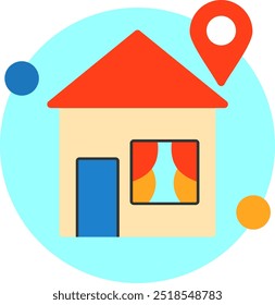 Hyperlocal Flat Vector Icon Design