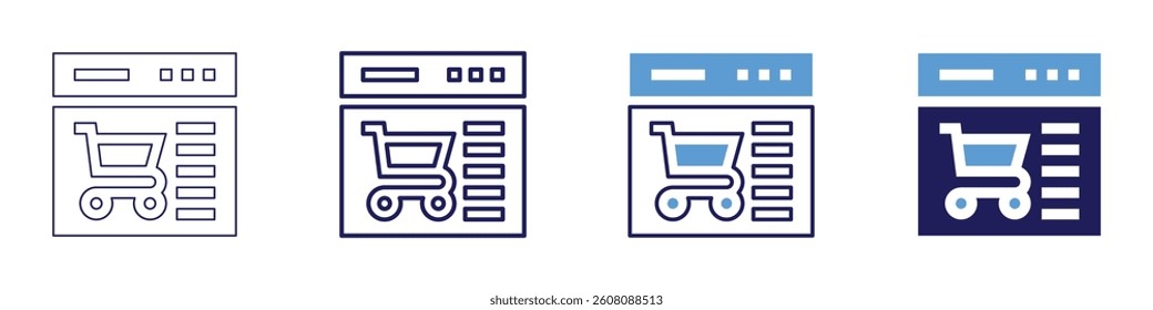 Hyperlocal fulfillment icon in 4 different styles. Thin Line, Line, Bold Line, Duotone. Duotone style. Editable stroke.