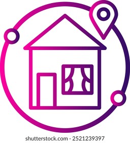 Hyperlocal Line Gradient Vecor Icon Design