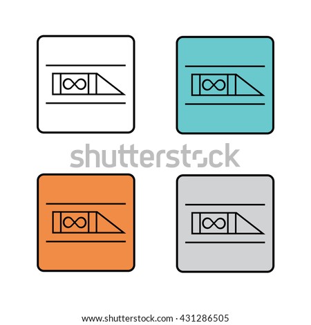 Hyperloop futuristic transportation icon set. Vector illustration.