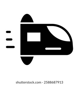 Hyperloop Glyph Icon Design For Personal And Commercial Use