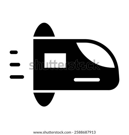 Hyperloop Glyph Icon Design For Personal And Commercial Use