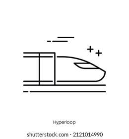 hyperloop icon. Outline style icon design isolated on white background