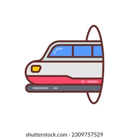 Hyperloop icon in vector. Illustration