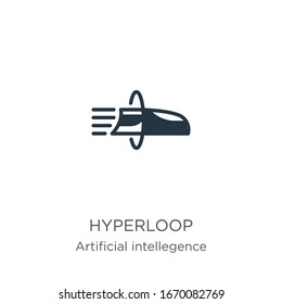 Hyperloop icon vector. Trendy flat hyperloop icon from artificial intellegence and future technology collection isolated on white background. Vector illustration can be used for web and mobile graphic