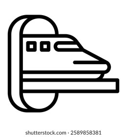 Hyperloop Line Icon Design For Personal And Commercial use