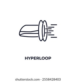 hyperloop outline icon. Linear vector from ai and tech concept. Thin line hyperloop icon isolated on white background