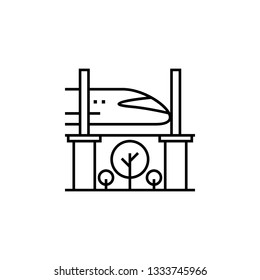 hyperloop, railway, transport, future icon. Element of future technological pack for mobile concept and web apps icon. Thin line icon for website design and development