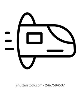 Hyperloop Vector Line Icon Design