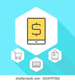 Hypermarket and retail vector elements. Premium quality graphic design icon. Simple icons for websites, web design, mobile app on background