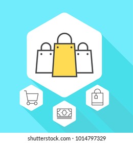 Hypermarket and retail vector elements. Premium quality graphic design icon. Simple icons for websites, web design, mobile app on background