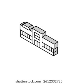 hypermarket shop isometric icon vector. hypermarket shop sign. isolated symbol illustration