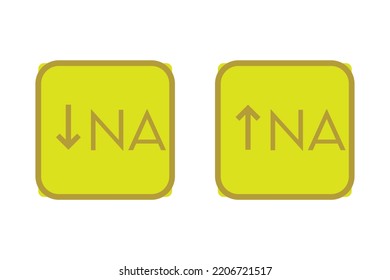 Hypernatremia And Hyponatremia – Sodium Na Excess And Deficit Electrolyte Disorder, Yellow Arrow Icon Vector Illustration