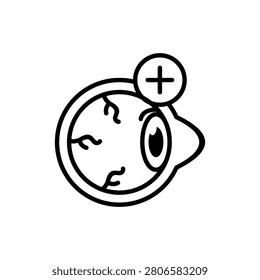 Hyperopia Farsightedness icons, dual style icon set