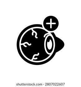 Hyperopia Farsightedness icons, glyph style icon