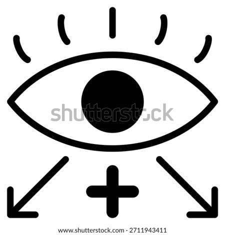 Hyperopia Icon Line Vector Illustration