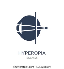 Hyperopia icon. Trendy flat vector Hyperopia icon on white background from Diseases collection, vector illustration can be use for web and mobile, eps10