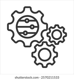 Hyperparameter tuning icon vector illustration outline